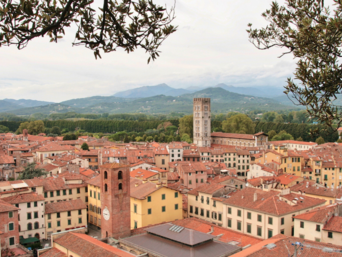 Vista do centro histórico de Lucca